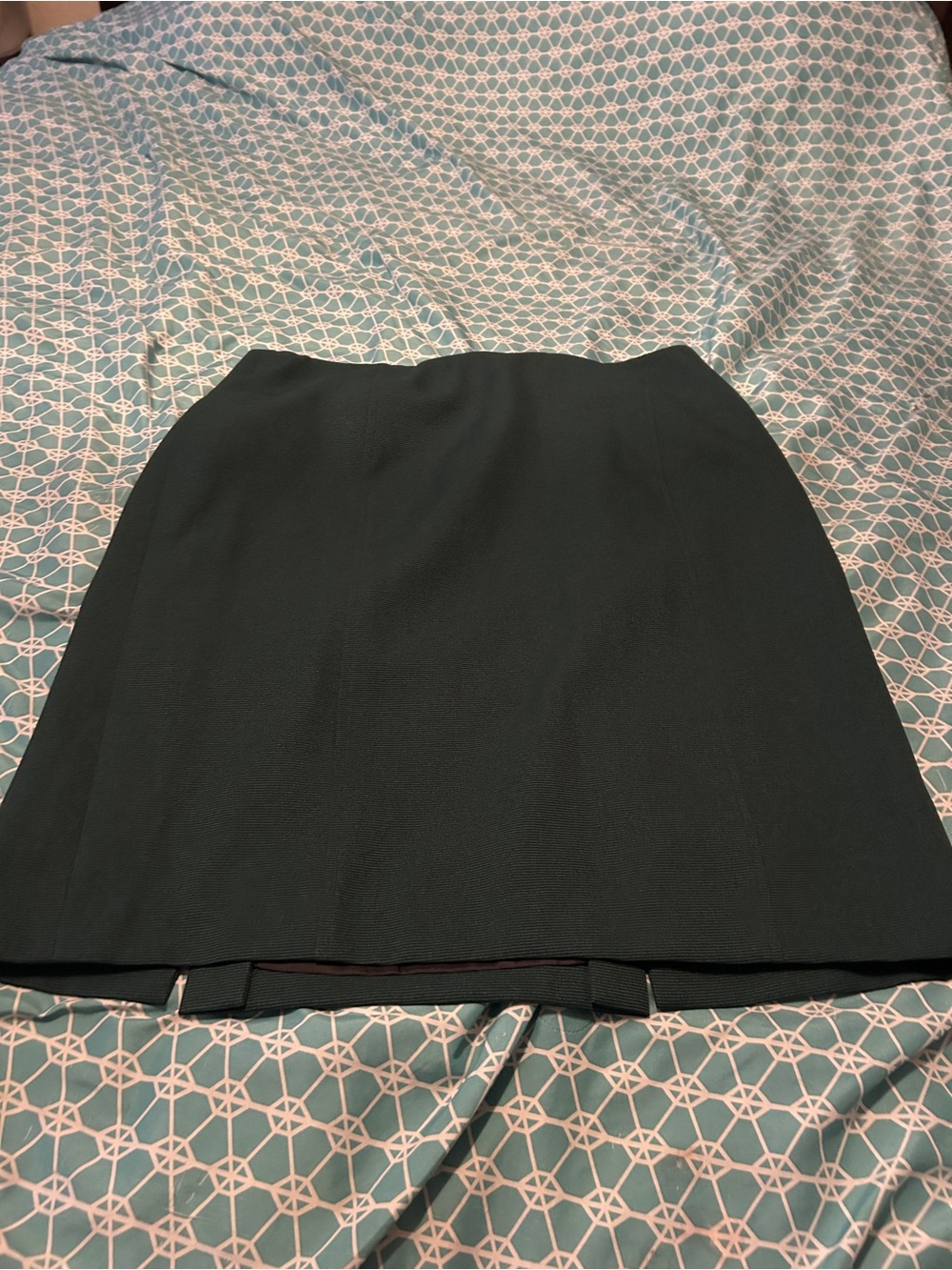 Evan Picone Deep Green Straight Mini Skirt